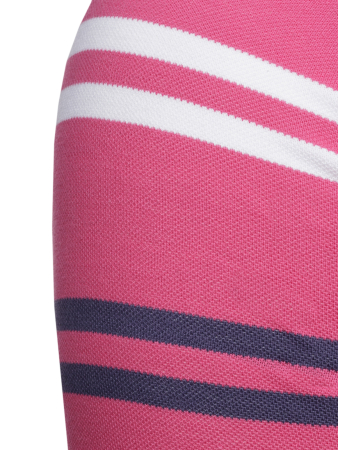 Поло в полоску, короткий рукав (960, Розовый, 50 - M  рукав 21 см)