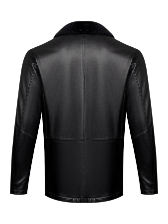 Куртка, Torras, кожанная, на овчине (00510, Черный, 54 - XL)