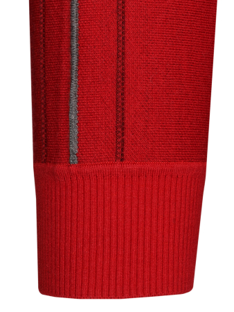 Джемпер, стойка, на молнии, длин. рук., в полоску (00204, Красный, 58 - 3XL     )