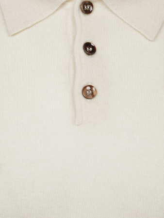 Поло, на пуговицах, длин. рукав (013, Белый, 58 - 3XL)