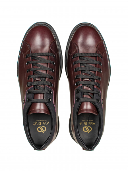 Кеды, Aldo Brue (Винный, 41, 90% кожа (теленок), 10% ткань)