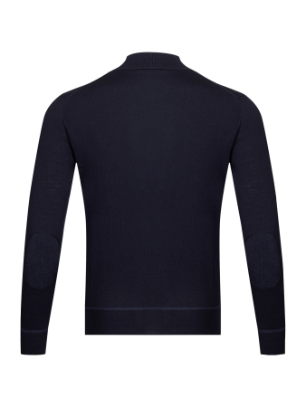 Кардиган, острый ворот, пуг., дл/рук. (122, Темно-синий, 58)