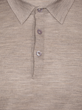 Поло, на пуговицах, дл/рукав (161, Темно-бежевый, 58)