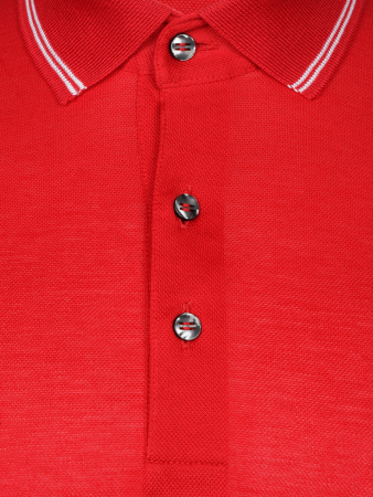 Поло Schiatti, ворот с окантовкой, кор/рукав, однотон. (3609, Красный, 62-5XL     рукав 25 см)