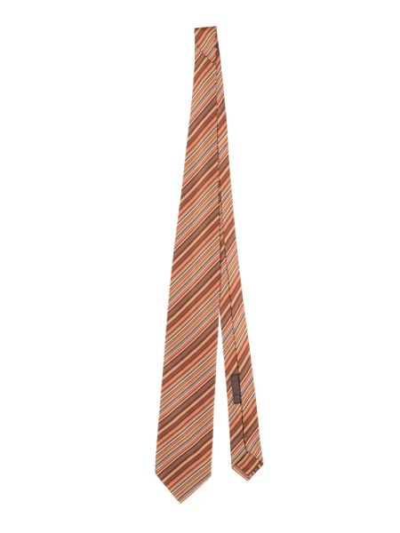 Галстук, Ravazzolo, полоска (002, Коричневый, 150 см)