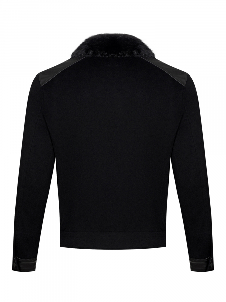 Куртка, Torras, кожан. (плетение), воротник - мех (00510, Черный, 48 - S)