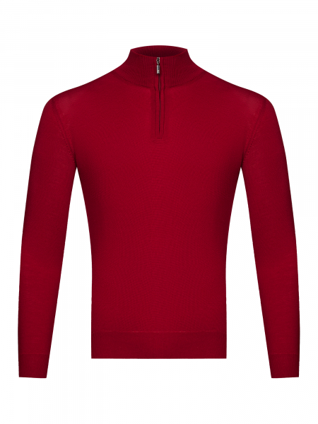Джемпер, стойка, молния, дл/рукав (029, Бордовый, 46 - XS)