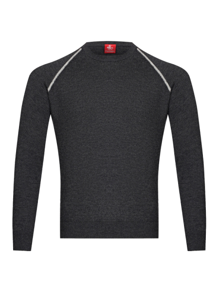 Джемпер, круглый ворот, длин. рукав (002, Черный, 50 - M)