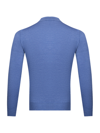 Поло на пугов., однотон., дл/рук. (044, Голубой, 48 - S)