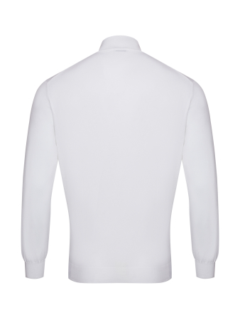 Кардиган, ворот-стойка на молнии, длинный рукав (2102, Белый, 52 - L  рукав 62 см)