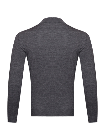 Джемпер, стойка, однотон., дл/рукав (015, Серый, 48 - S)