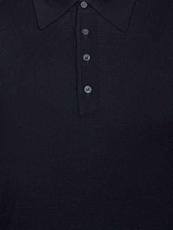 Поло на пугов., однотон., дл/рук. (008, Темно-синий, 48 - S)