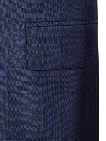 Костюм, Ravazzolo, средне-притал, клетка, 2 пугов. (16744, Темно-синий, 52 , L)