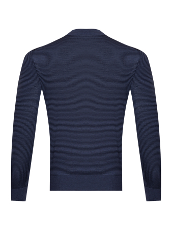 Поло на пуговицах, дл/рукав, в полоску (835, Синий в полоску, 58)