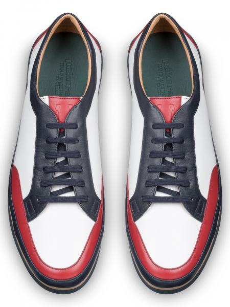 Кеды, Pakerson (0000, Бел./крас./син, 41, 100% кожа, Кожа телячья 100%)