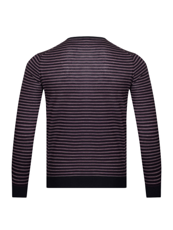 Джемпер, круглый ворот, в полоску, дл/рук. (204, Сиреневый, 48)