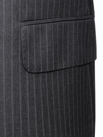 Костюм, Jaguar, классика, полоска, 3 пугов./1борт, 2шл (18, Темно-серый, 52 , 4)