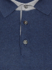 Поло, на пуговицах, кор/рук.,однотон. (124, Джинсовый, 48)