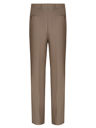 Брюки, Ravazzolo, средне-притал., без защипов, однотон. (58471, Коричневый, 50, R)