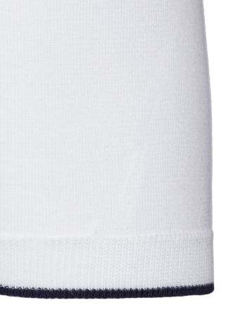 Поло , SF, однотонное, короткий рукав (140, Белый/Т-синий, 58-3XL  рукав 22 см)