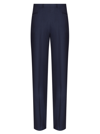 Брюки, Ravazzolo, средне-притал., с защипами, однотонный (12157, Сине-черный, 56 , R)