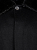 Пальто, Gallotti, длинное, кашемир, нутрия (999, Черный, 56 - XXL)