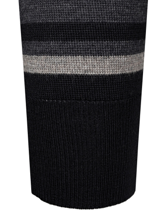 Джемпер, круглый ворот, в полоску (488, Черный, 58 - 3XL     )