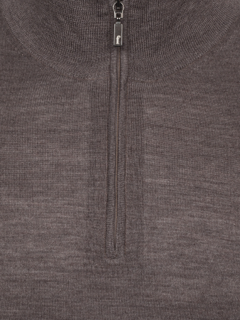 Джемпер, ворот - стойка , на молнии, дл/рук. (480, Кофейный, 50)