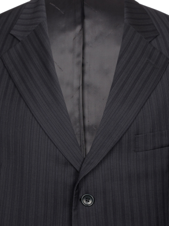Костюм, EM, классика, в полоску, 3пуг., 1шл (108, Черный, 58 , 6)