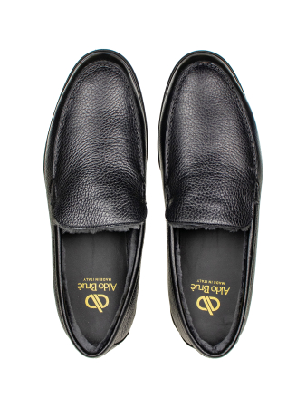 Лоферы, Aldo Brue (Черный, 41, 100% кожа олень)