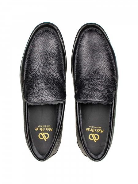 Лоферы, Aldo Brue (Черный, 41, 100% кожа олень)