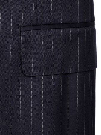 Костюм, Ravazzolo, средне-притал, полоска, 2 пугов. (16861, Черный, 52 , R)