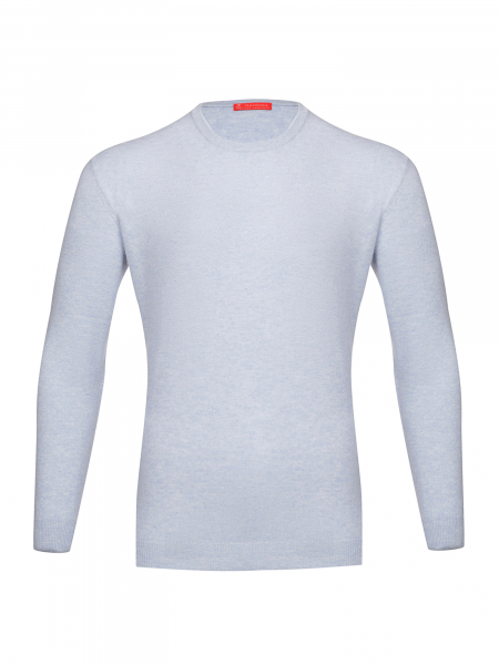 Джемпер, круглый ворот, длин. рукав (6127, Голубой, 48 - S )