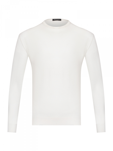 Джемпер, круглый ворот, дл/рукав (001, Белый, 48)