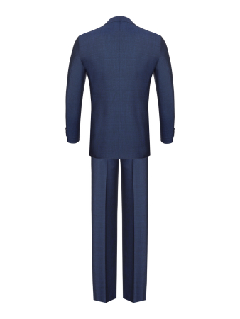 Костюм, Ravazzolo, средне-притал, однотон., 3 пугов., 2шл (12234, Сине-черный, 48, R)