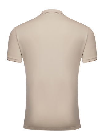 Поло, короткий рукав, однотонное (99048, Бежевый, 50 - M  рукав 23 см)