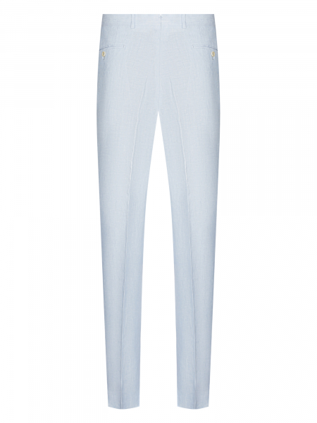 Брюки, Jaguar,  без защипов, однотон. (21, Голубой, 52 , 6)