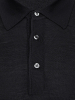 Поло, на пуговицах, длин. рукав (099, Черный, 48)