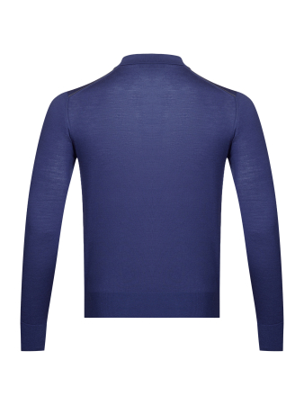 Поло, на пуговицах, дл/рукав (165, Темно-синий, 46)