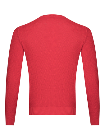 Джемпер, круглый ворот, длинный рукав, однотонный (006, Красный, 50 - M     рукав 62 см)