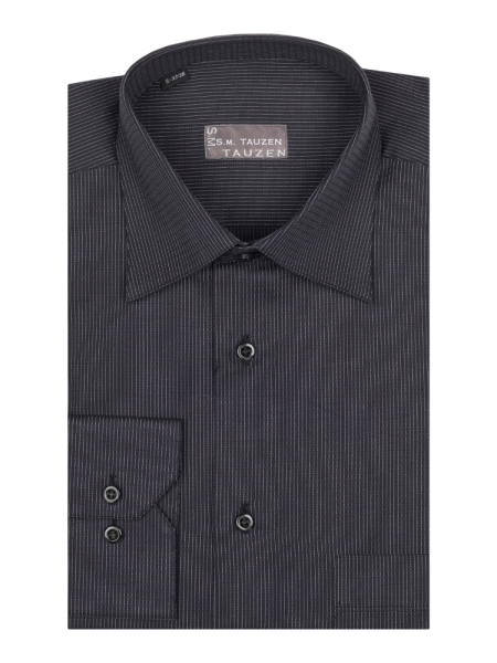 Сорочка, SMT, ДР, Martino, классика, в полоску (1, Черный, 37/38)