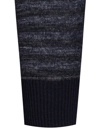 Джемпер, круглый ворот, в полоску (312, Черный, 46 - XS     )