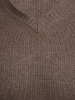 Пуловер, V - ворот, длин. рукав (0929, Темно-коричн., 46 - XS     )