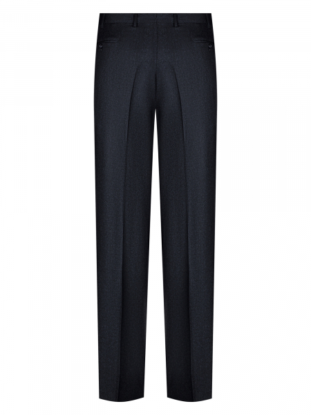 Брюки, Ravazzolo, средне-притал., без защипов, однотон. (10664, Черный, 58, 6)