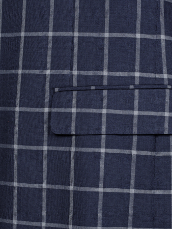 Пиджак, средне-притал., однобортный, клетка, 2 пуг. (16888, Темно-синий, 54, R)