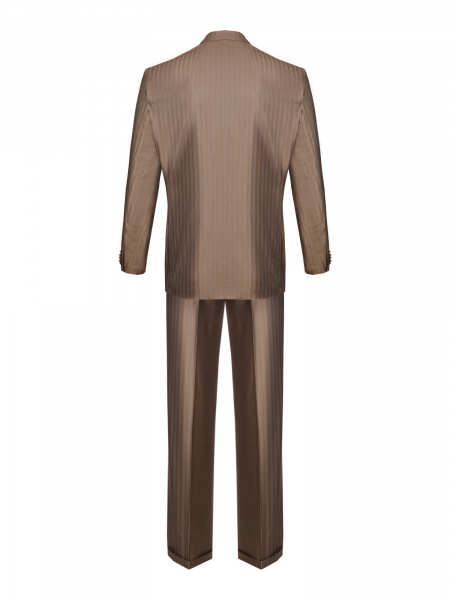 Костюм, EM, классика, в полоску, 3пуг., 2шл. (900, Песочный, 52 , 6)