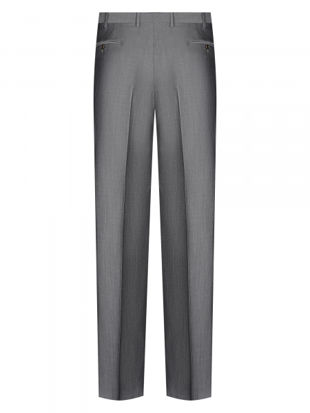 Брюки, Ravazzolo, средне-притал., с защипами, сетка (80405, Темно-серый, 52 , R)