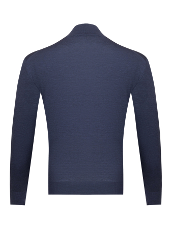 Джемпер, ворот стойка на молнии, дл/рук. (080, Синий, 58 )