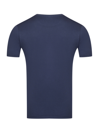 Футболка,  круглый вырез,  кор/рук.,однотон., (008, Синий, 48)