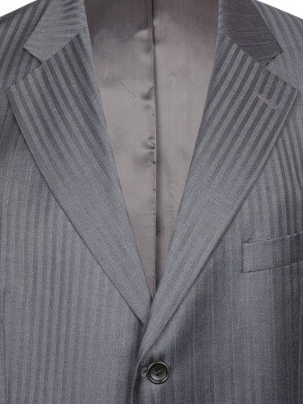 Костюм, EM, классика, полоска, 3 пугов./прорез.карм.с клап., 2шл, б.кл.с манж. (510, Стальной, 58 , 8)